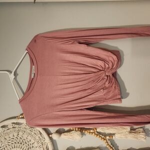Women's Pink Knotted Top